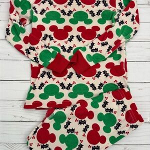 Disney Kids Pajama Set - Red and Green Mickey Mouse